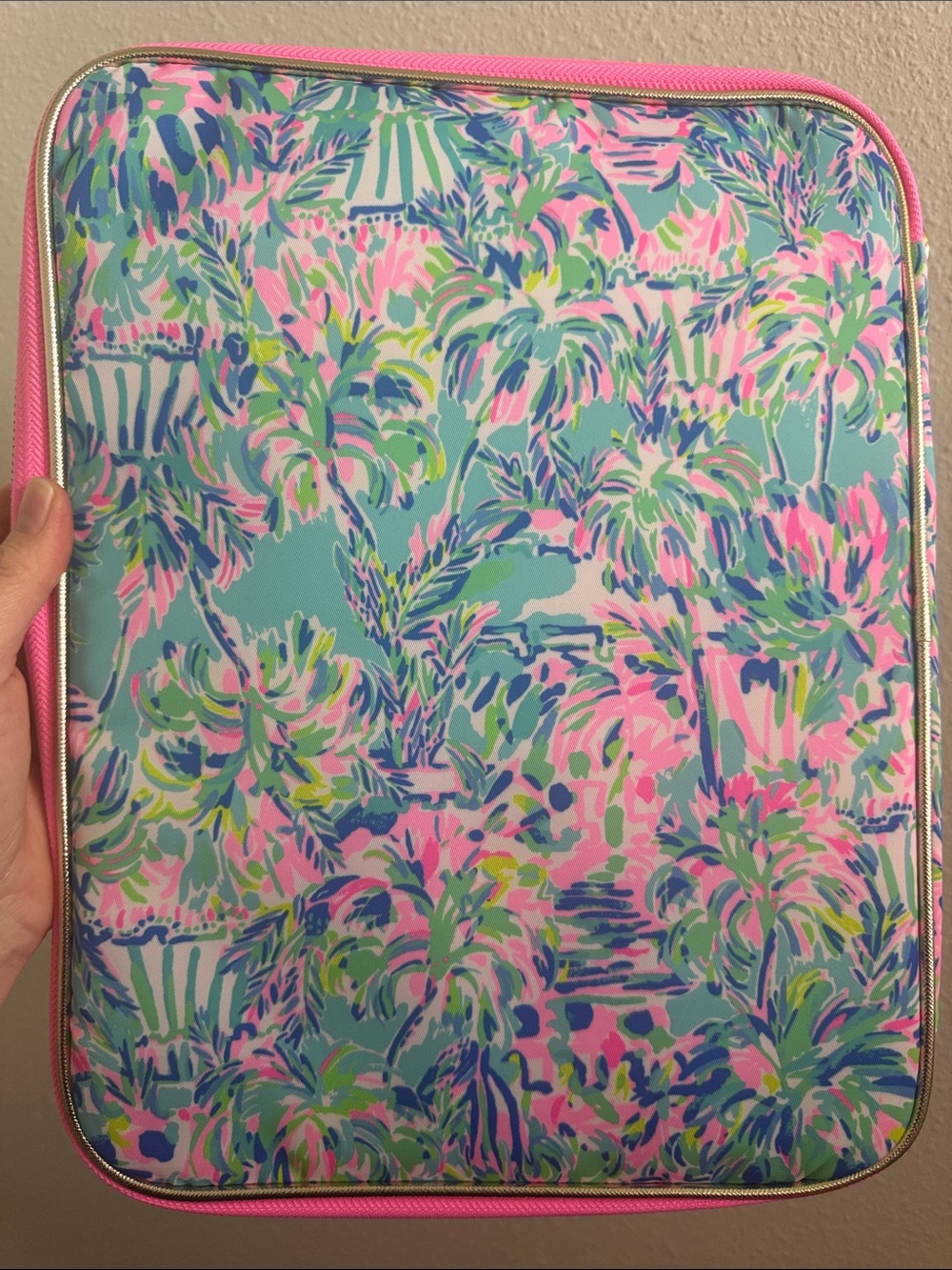 Lilly Pulitzer Pink, Aqua Print Tech Zip Around Case - Picture 4 of 8